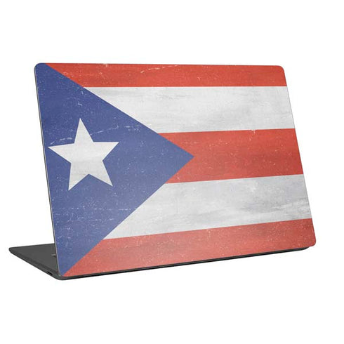 Puerto Rico Flag Distressed Laptop Skins